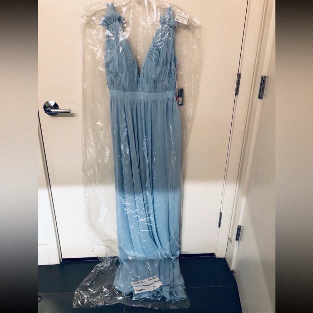 Ethereal draped Grecian-style gown: ieena for Mac Duggal